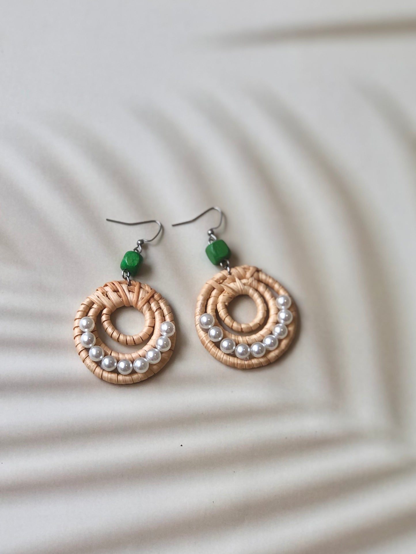 HANDCRAFTED STRAW EARRINGS