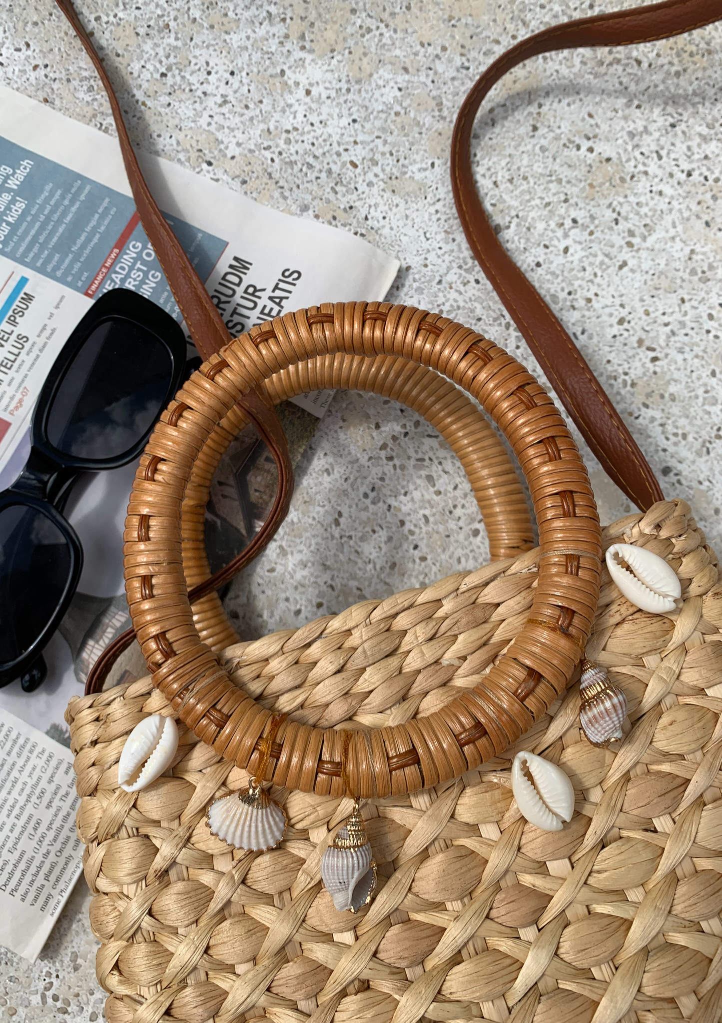 BALI SEASHELL EMBELLISHED BAG